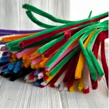 Синельная проволока простая, 6 мм х 30 см, цветной микс, 100 шт.