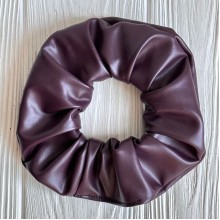 Скранч экокожа, 12 см, вишневый, шт.