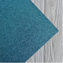 Фоамиран с глиттером, 2 мм, светло-бирюзовый, 20х30 см, упаковка 10 шт.