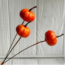 Гарбуз маленький на проволоці, 3 см, помаранчева, упаковка 100 шт.