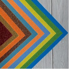 Фоамиран с глиттером, 1,8 мм, разноцветный микс, 20х30 см, упаковка 10 шт.