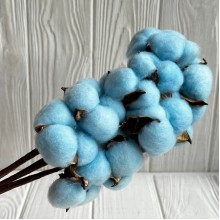 Бавовна стабілізована на ніжці, 38 см, світло-бірюзовий, упаковка 10 шт. Бавовна стабілізована на ніжці, 38 см, світло-бірюзовий, упаковка 10 шт.