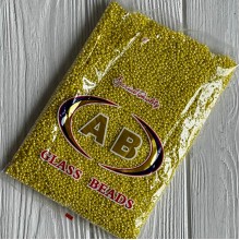 Бисер непрозрачный, размер 12/0, желтый перламутр (122), упаковка 400 г