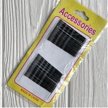 Невидимки маленькие (желтая планшетка), 4,3 см, черные, упаковка 40 шт.