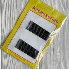 Невидимки большие (желтая планшетка), 5,3 см, черные, упаковка 24 шт.