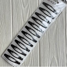 Заколки клац-клац, 6 см, черные, упаковка 12 шт.