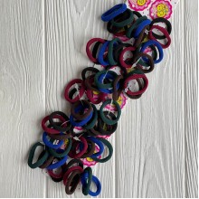 Резинки у связках, 2,7 см, бордово-синие, упаковка 12 связок