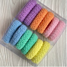 Резинка в коробке (вязка), 4,5 см, пастельные тона, упаковка 12 шт.