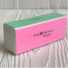 Баф для маникюра (шлифовки/полировки), 8,5 см, розово-салатовый, шт.