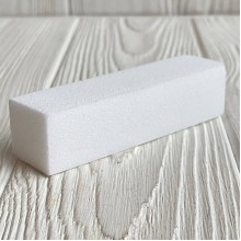 Баф для маникюра (шлифовки/полировки), 9 см, белый, шт.