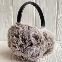 Меховые наушники, 13,5 см, бежево-серые, шт.