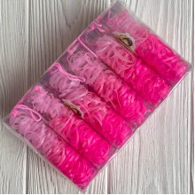 Резинки силиконовые в колбе, 2,2 см, розовые тона, упаковка 12 шт.