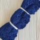 Кружево макраме "Сандра", 7,5 см, темно-синее, рулон 9 м