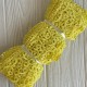Кружево макраме "Сандра", 7,5 см, желтое, рулон 9 м