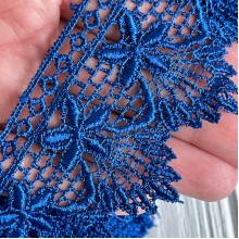 Кружево макраме Моника, 5 см, темно-синее, рулон 9 м