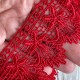 Кружево макраме Моніка, 5 см, червоне, рулон 9 м