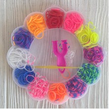 Набор резинок для плетения (Цветочек), 12 цветов, набор
