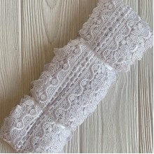 Кружево макраме (КМ-2), 9 см, белое, рулон 9 метров