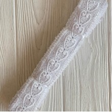 Кружево макраме (КМ-5), 4 см, белое, рулон 9 метров
