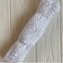 Кружево макраме (КМ-6), 5,5 см, белое, рулон 9 метров