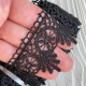 Кружево макраме (КМ-7), 4 см, черное, рулон 9 метров