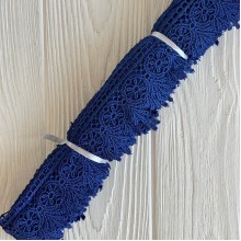 Кружево макраме (КМ-7), 4 см, темно-синее, рулон 9 метров