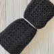 Мереживо макраме широке (KMS-4), 11 см, чорне, рулон 9 метрів