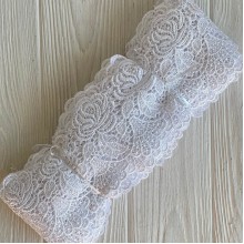 Кружево макраме роза широкое (KMS-13), 9 см, белое, рулон 9 метров