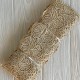 Кружево макраме роза широкое (KMS-13), 9 см, золотое, рулон 9 метров