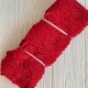 Мереживо макраме троянда широке (KMS-13), 9 см, червоне, рулон 9 метрів