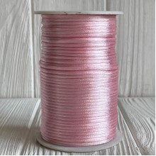 Шнур корсетный (сатиновый), 2 мм, светло-розовый, рулон 100 м