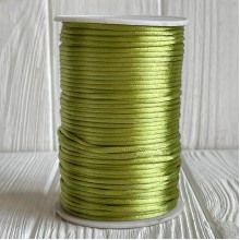 Шнур корсетный (сатиновый), 2 мм, оливковый, рулон 100 м