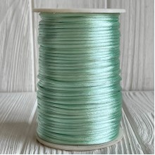 Шнур корсетный (сатиновый), 2 мм, мятный, рулон 100 м