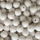 Бусина матовая "Зефирка", 10 мм, белая, упаковка 500 грамм