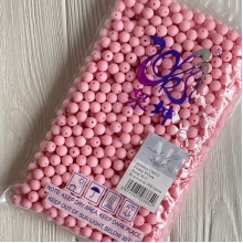 Бусина матовая "Зефирка", 10 мм, светло-розовая, упаковка 500 грамм