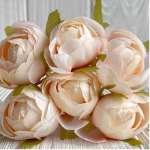 Пион закрытый (комбинированный), 4х9 см, нежно-персиковый, упаковка 36 шт.