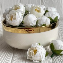 Бутон пиона, 4 см, белый, упаковка 20 шт.