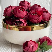 Бутон пиона, 4 см, бордовый, упаковка 20 шт.