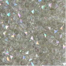 Хрусталь кубовидный, 10 мм, прозрачный перламутр, упаковка 500 г