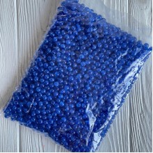 Бусина "битое стекло", 8 мм, темно-синяя, большая упаковка 500 г