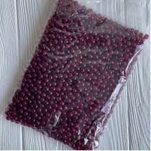 Бусина "битое стекло", 8 мм, вишневая, большая упаковка 500 г