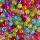 Бусина "битое стекло", 8 мм, цветной микс, большая упаковка 500 г