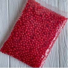 Бусина "битое стекло", 10 мм, красная, большая упаковка 500 г