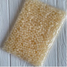 Бусина "битое стекло", 10 мм, молочная, большая упаковка 500 г