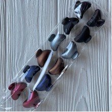 Краб для волос маленький, овал, 3х2 см, упаковка 12 шт.