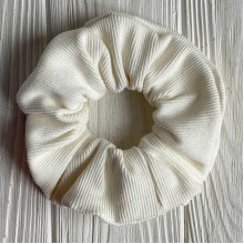 Скранч рубчик, 12 см, айвори, шт.