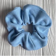 Скранч рубчик, 12 см, голубой, шт.