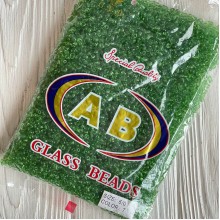 Бисер, размер 6/0, зеленый прозрачный (7), упаковка 400 г