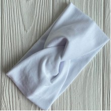 Повязка трикотаж чалма (детская), 9х17 см, белая, шт.