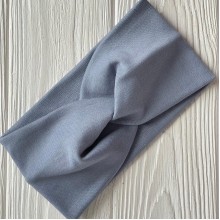 Повязка трикотаж чалма (детская), 9х17 см, серо-голубая, шт.